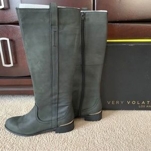 Womens Black riding leather Boots size7